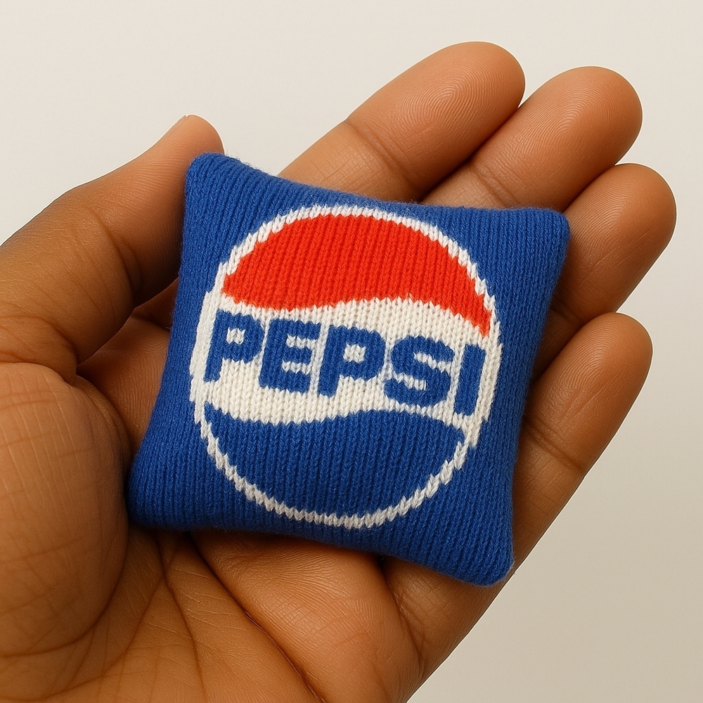 Pepsi Blue and Red Logo Cushion Barbie
